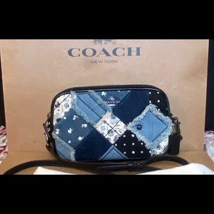 Coach skull & denim crossbody